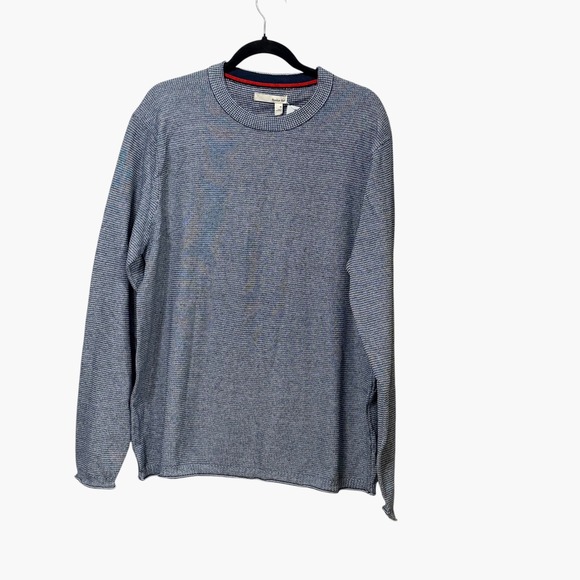 Hawker Rye Other - Hawker Rye Mens XL Navy White Textured Crewneck Cotton Sweater MGF-MGS-10253